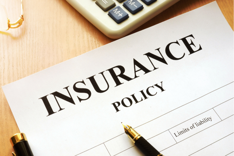Stock photo of paper form entitled "insurance policy".