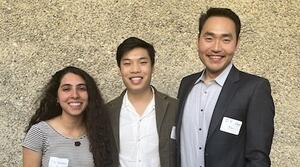 Students at the 2022 spring Consumer Law Alumni-Friends-Students mixer event at the law school.